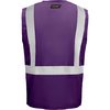Ironwear Standard Safety Vest w/ Zipper & Radio Clips (Purple/Large) 1284-PRZ-RD-LG